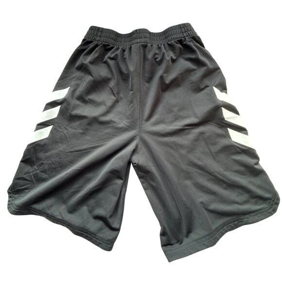 Adidas Youth XL 18/20 Black Athletic Shorts With White Stripes - Picture 3 of 16